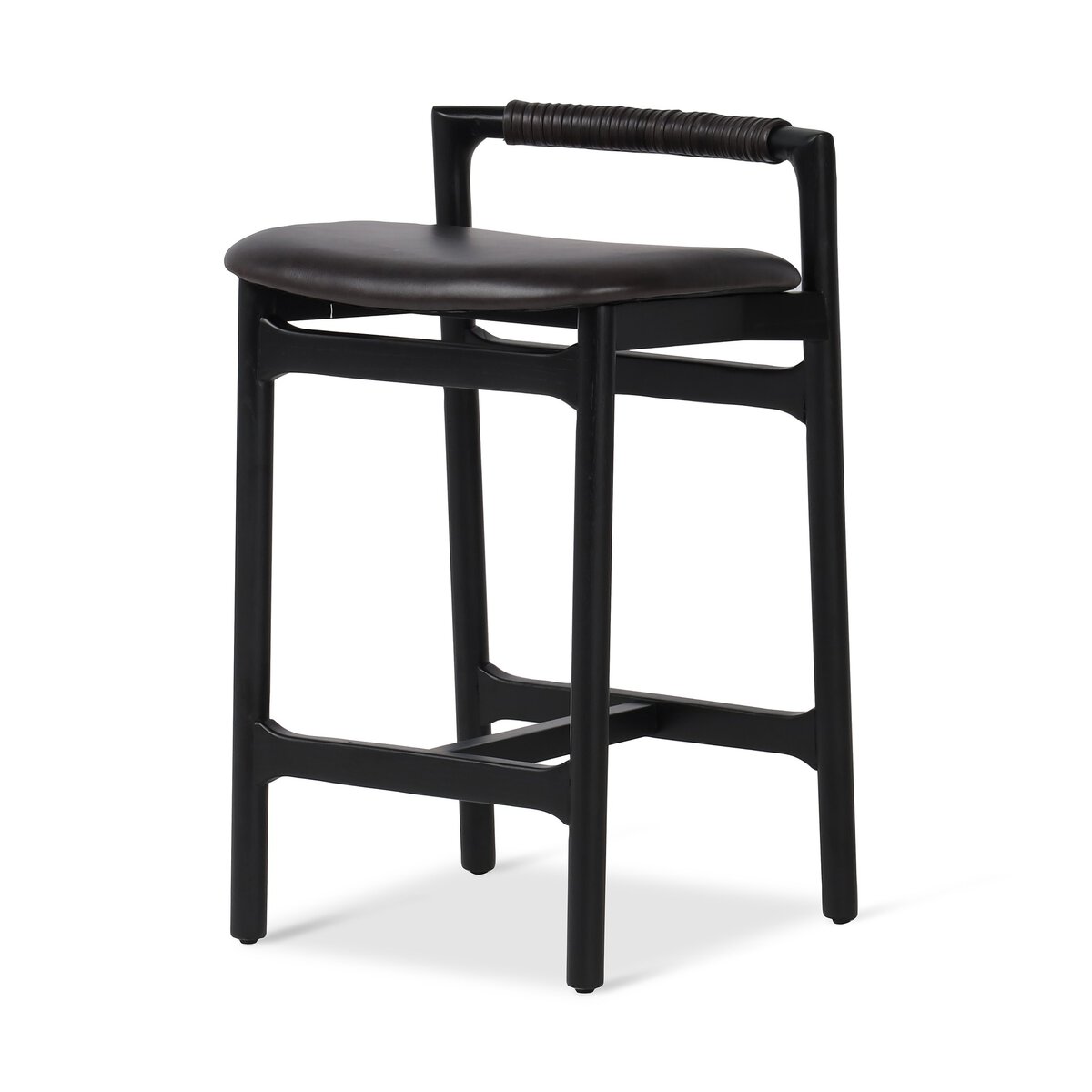 saaya.o！ Baden Bar + Counter Stool Sonoma Black Four Hands