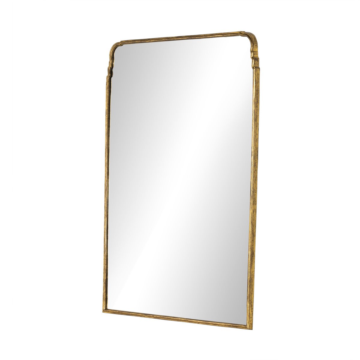 Loire Grand Floor Mirror Antiqued Gold Leaf Four Hands