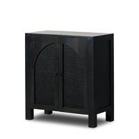 Tilda Bar Cabinet Black Wash Mango Four Hands