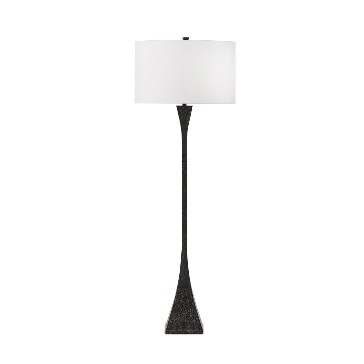 Tapered Forged Floor Lamp Forged Black Aluminum Four Hands