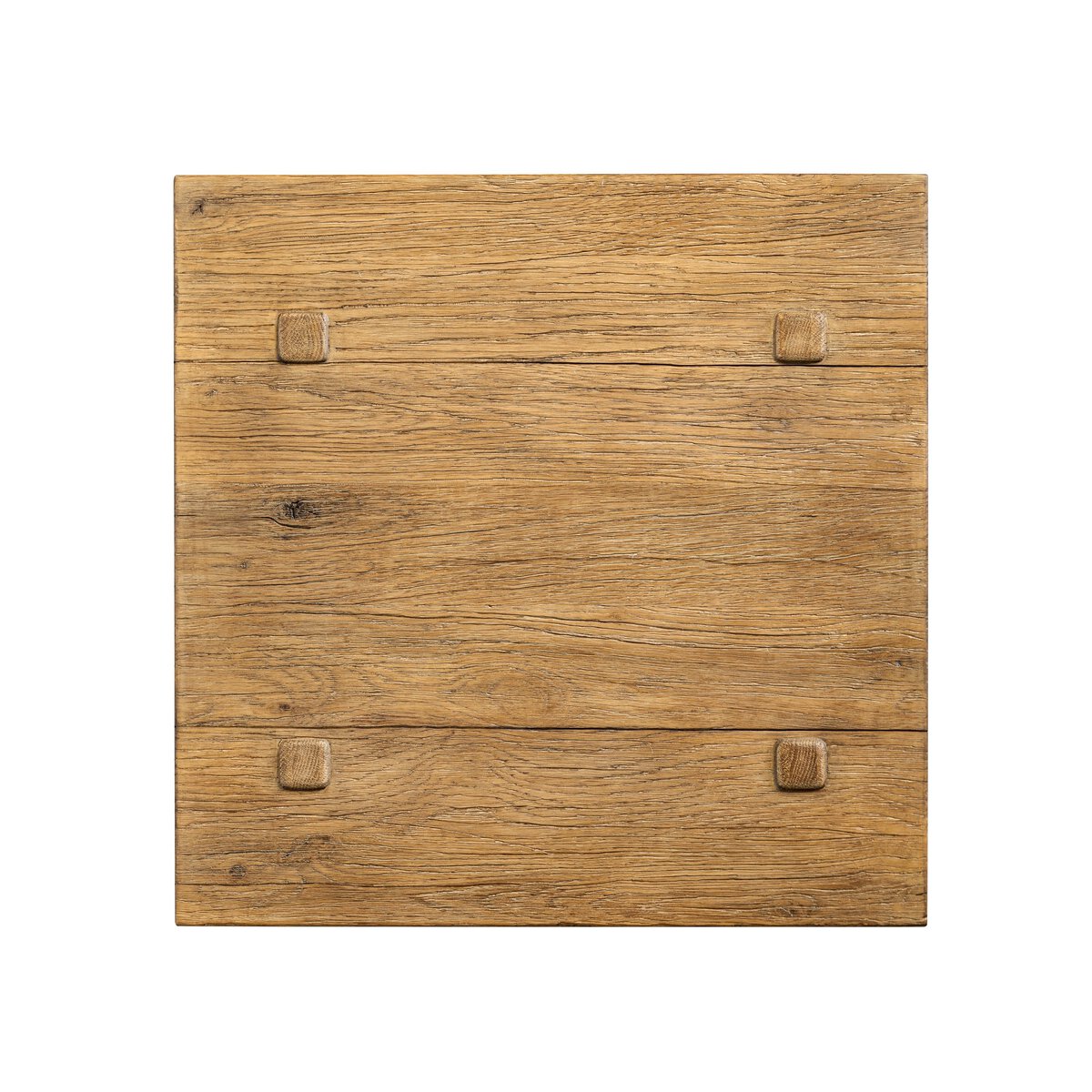 Zeno End Table Distressed Blonde Oak Veneer Four Hands