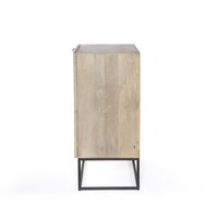 Kelby Bar Cabinet Gunmetal Four Hands