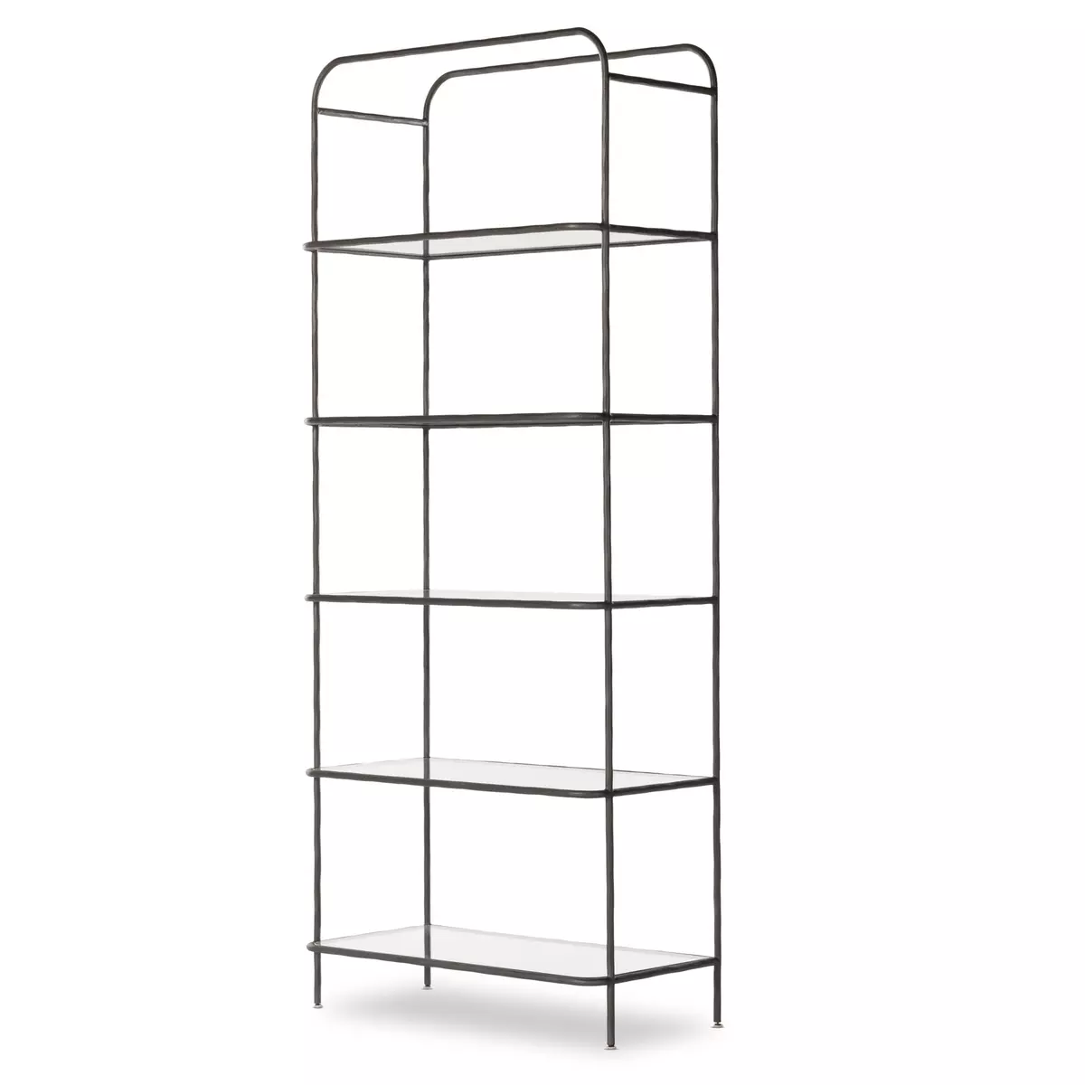 Swinton Bookcase Hammered Gunmetal Four Hands