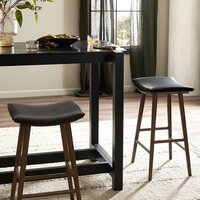 Union Bar + Counter Stool Distressed Black Four Hands