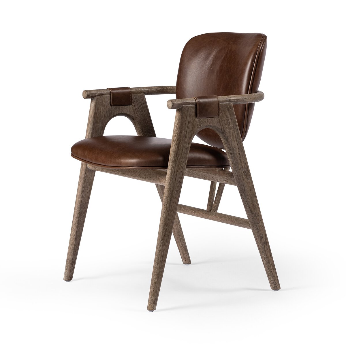 Rowanoke Dining Armchair Havana Brown Four Hands