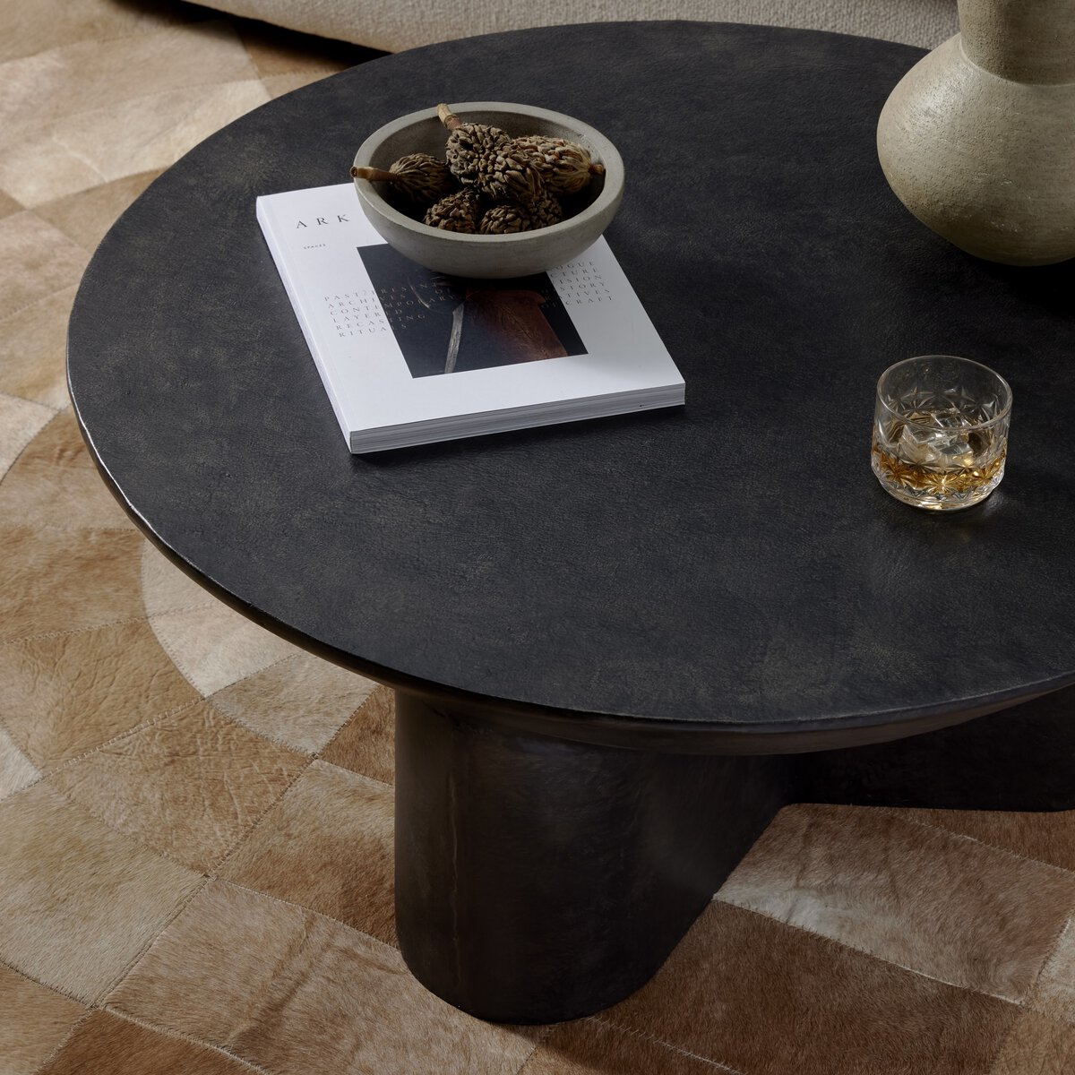 Sante Coffee Table Raw Black Four Hands