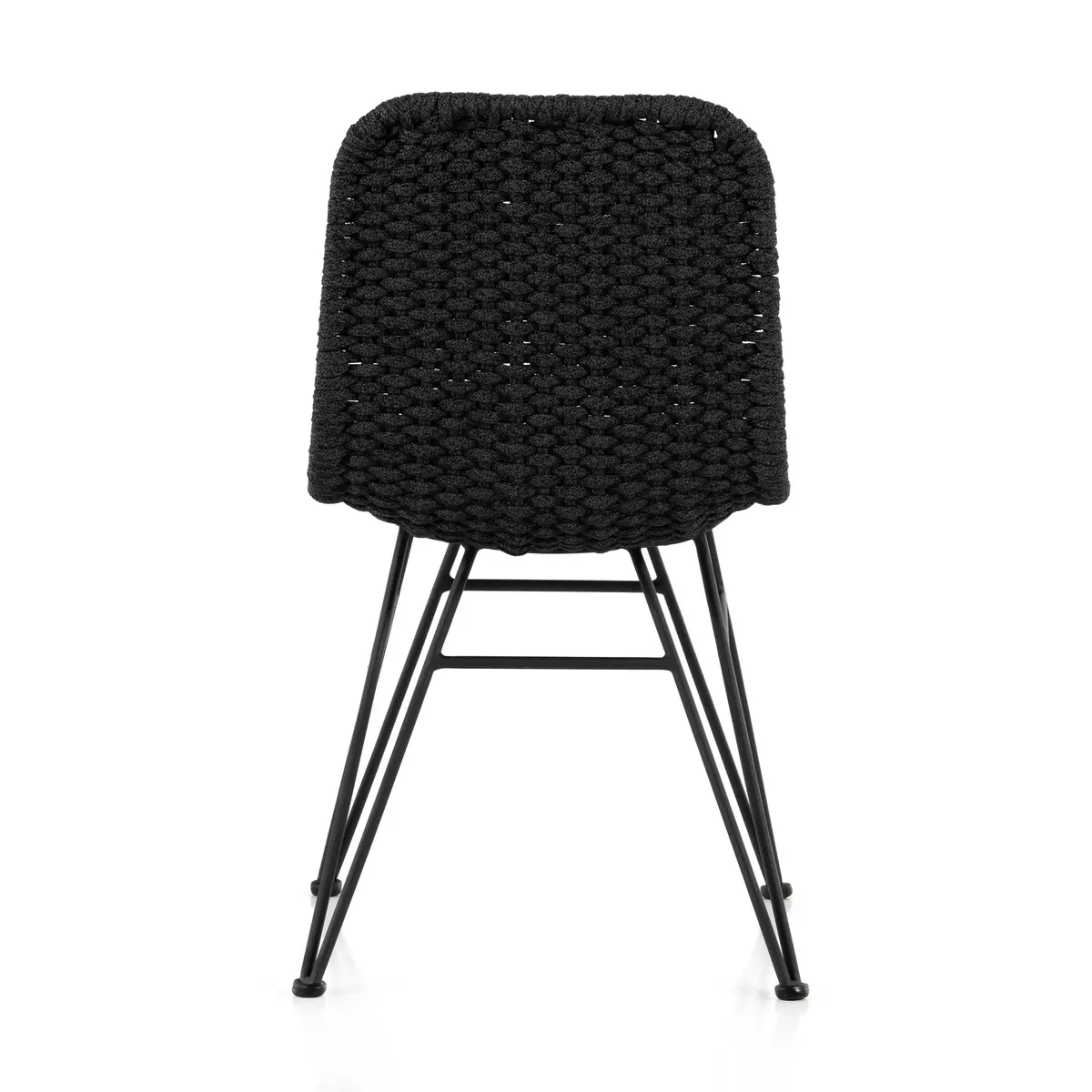 Dema Outdoor Dining Chair Thick Dark Grey Rope Four Hands