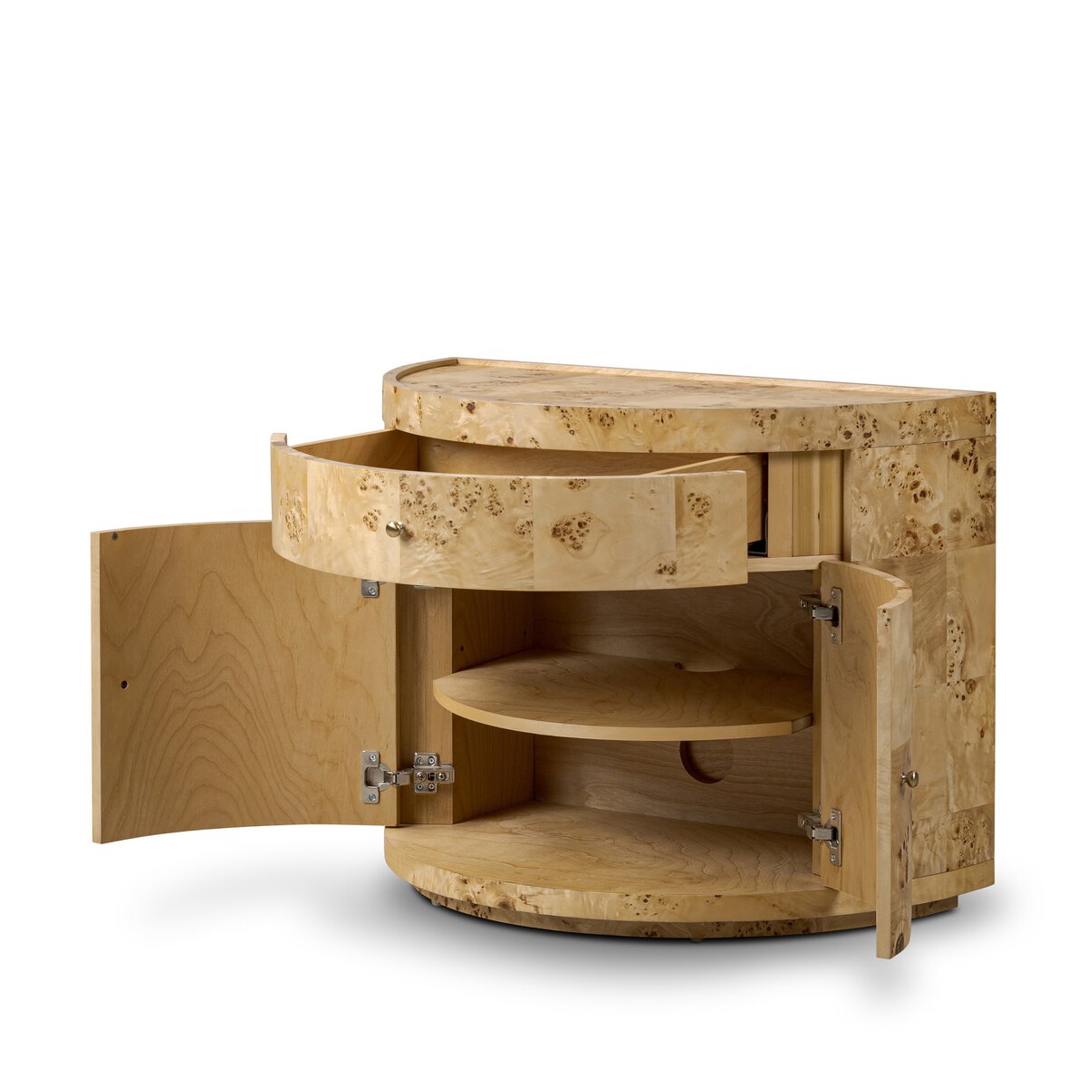 Ashton Nightstand Natural Poplar Burl Four Hands
