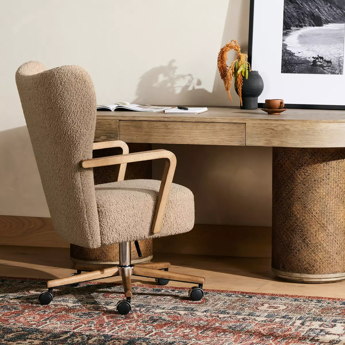 Sheepskin desk online chair