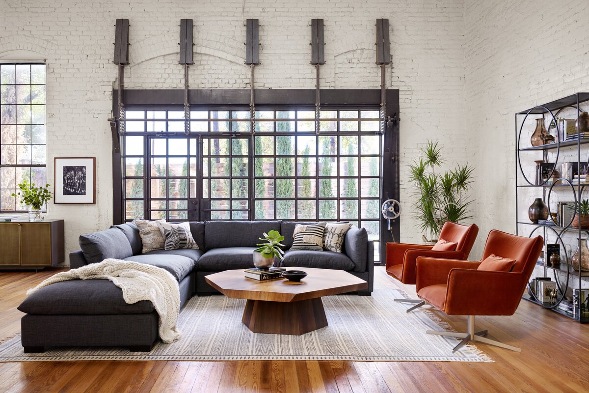 Westwood 4 Piece Sectional Bennett Charcoal Four Hands