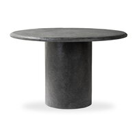 Bonnie Dining Table Textured Black Concrete Four Hands