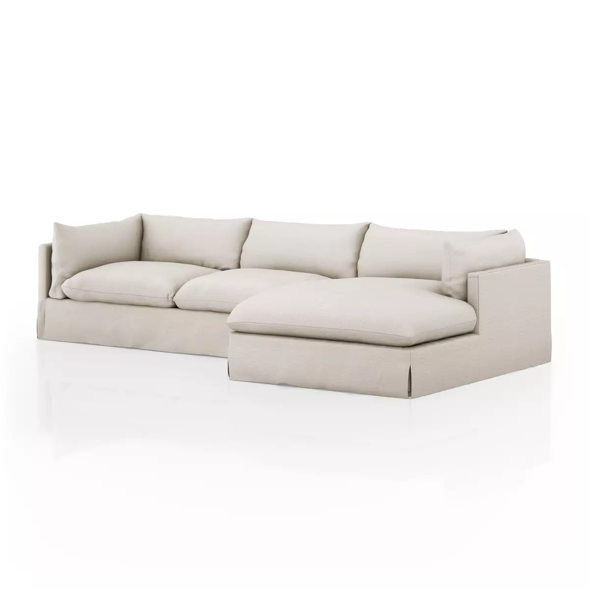 Habitat Slipcover 2 Piece Sectional Valley Nimbus Four Hands   231281 004 PRM 1 