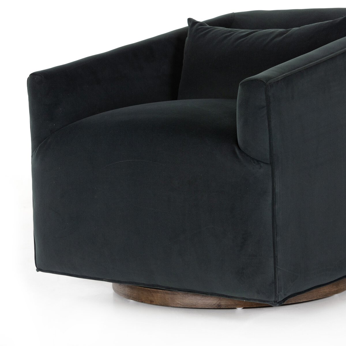 York Swivel Chair Modern Velvet Smoke Four Hands