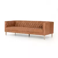 Williams Leather Sofa Natural Washed Camel Four Hands
