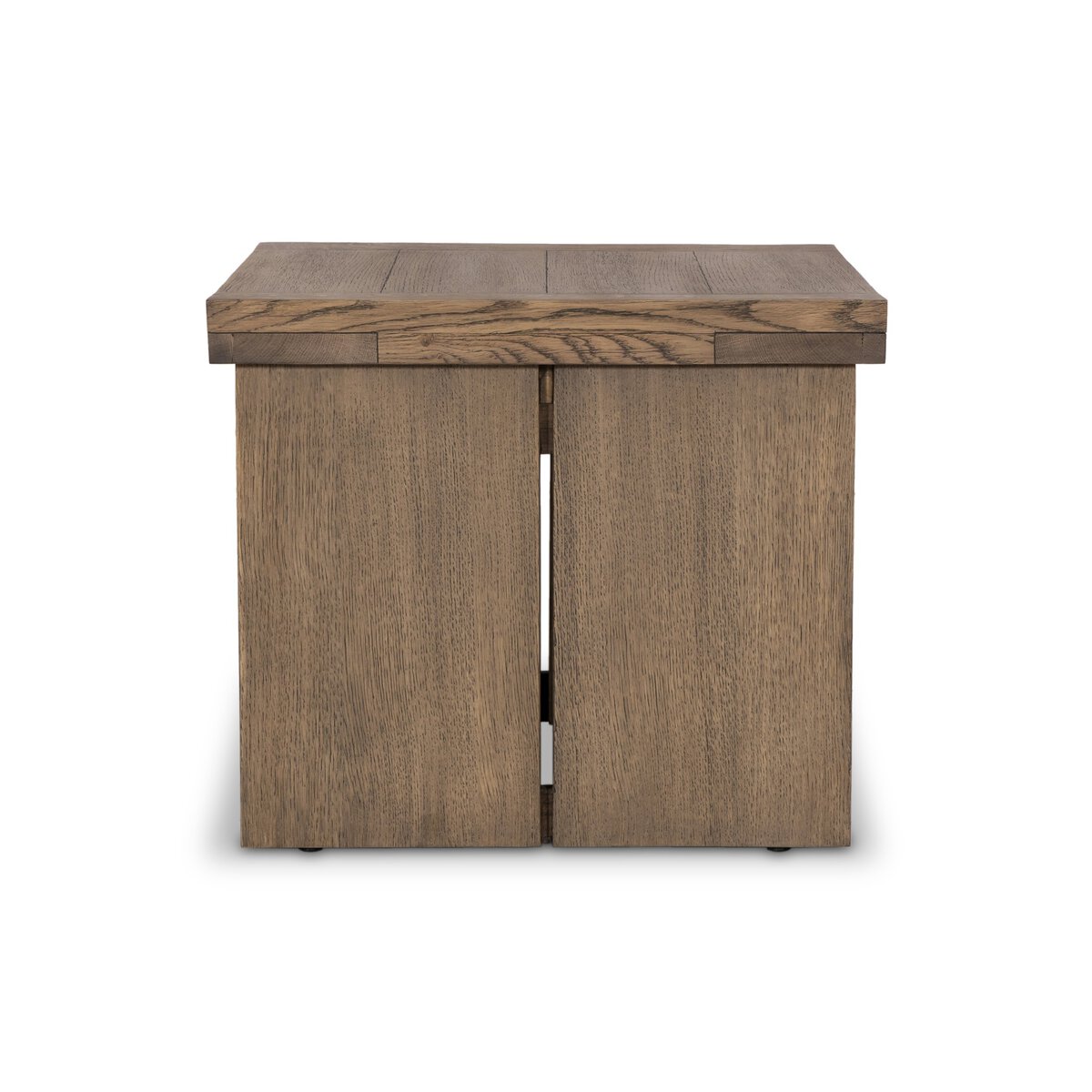 Warby End Table Worn Oak Veneer Four Hands