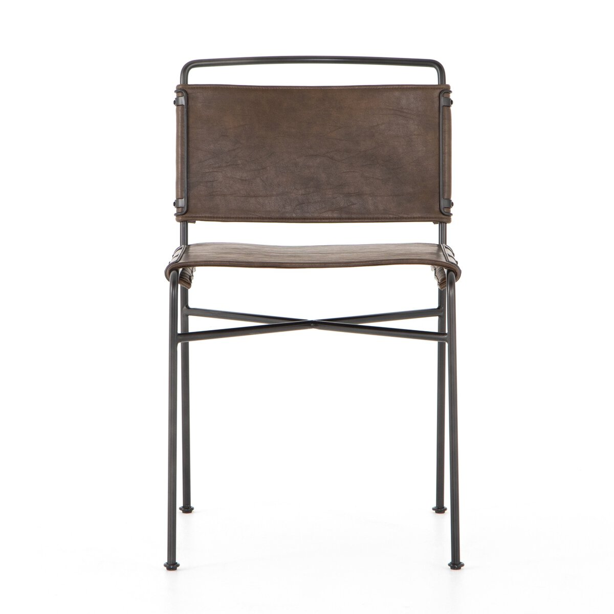 Wharton Dining Chair Distressed Brown Four Hands