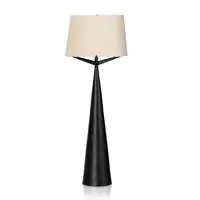 Ziggy Floor Lamp Hammered Black Aluminum Four Hands