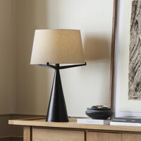 Ziggy Table Lamp Hammered Black Aluminum Four Hands
