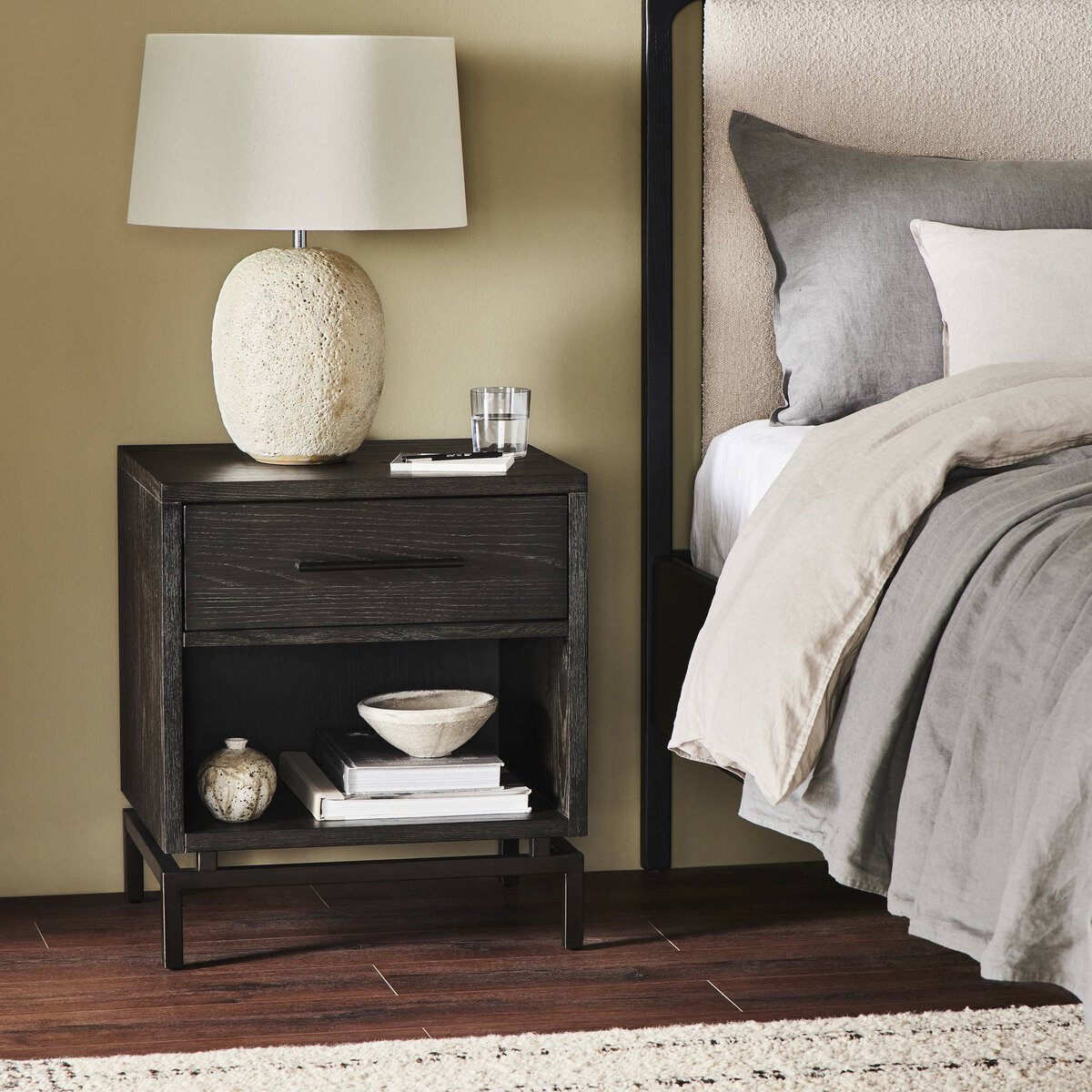 Greta Nightstand Autumn Grey Four Hands