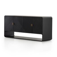 Caspian Sideboard Black Ash Veneer Four Hands