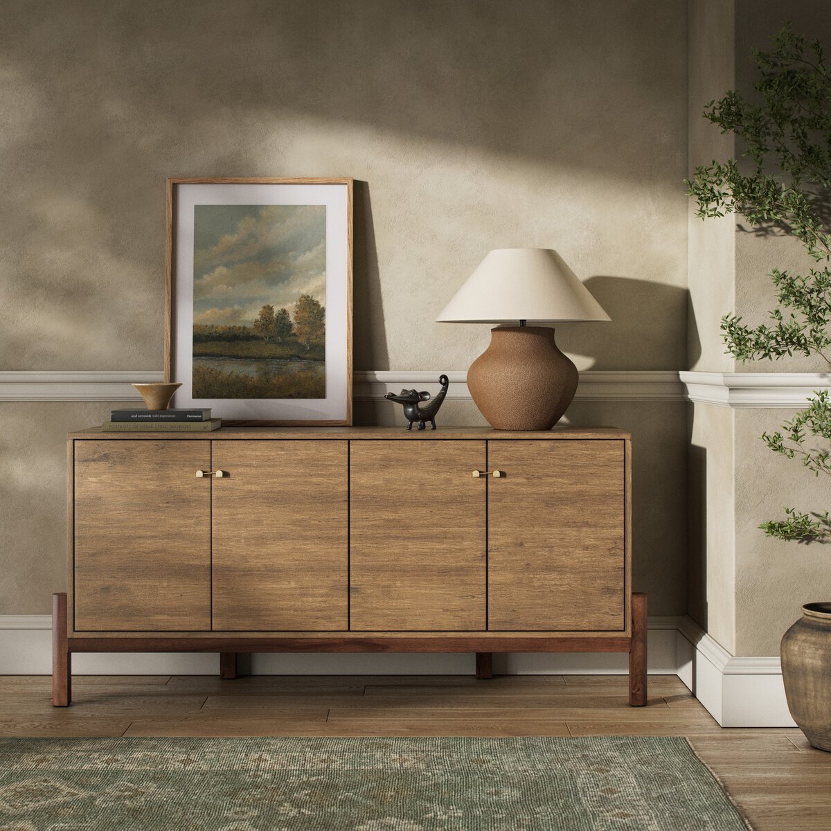 Reza Sideboard Smoked Honey Four Hands