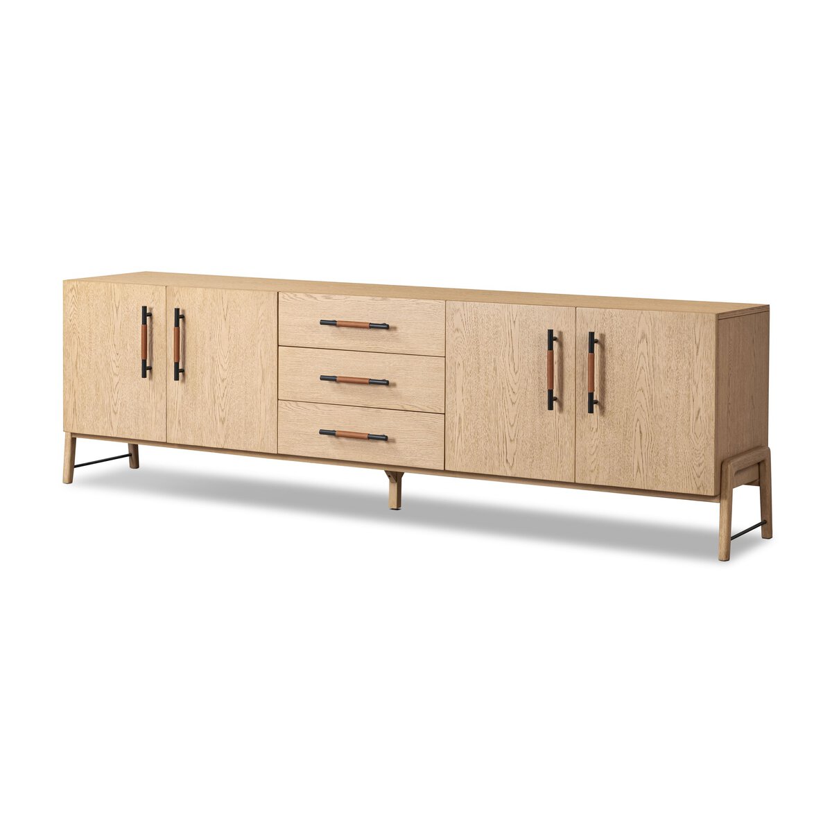 Rosedale Media Console Yucca Oak Veneer Four Hands