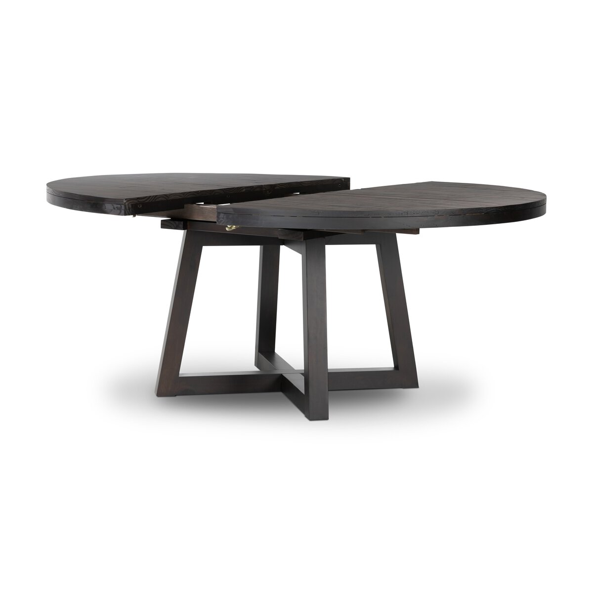 Eberwin Round Ext Dining Table Dark Carbon Four Hands