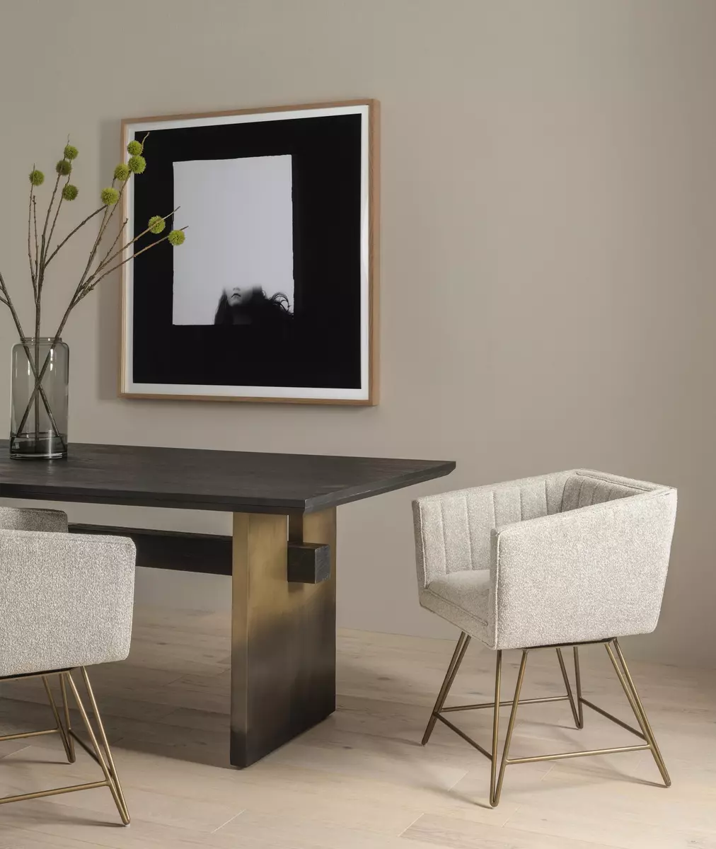 Brennan Dining Table Worn Black Four Hands