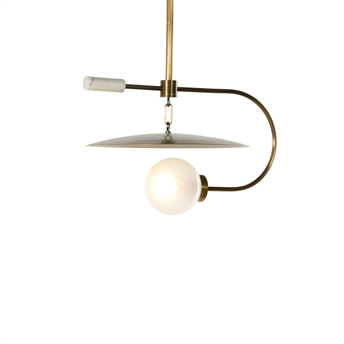 Harpo Pendant Aged Brass Iron Four Hands