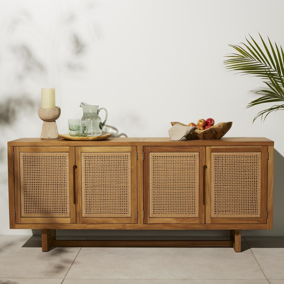 Merit Outdoor Sideboard Natural Teak Fsc Four Hands