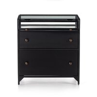 Shadow Box Nightstand Black Four Hands