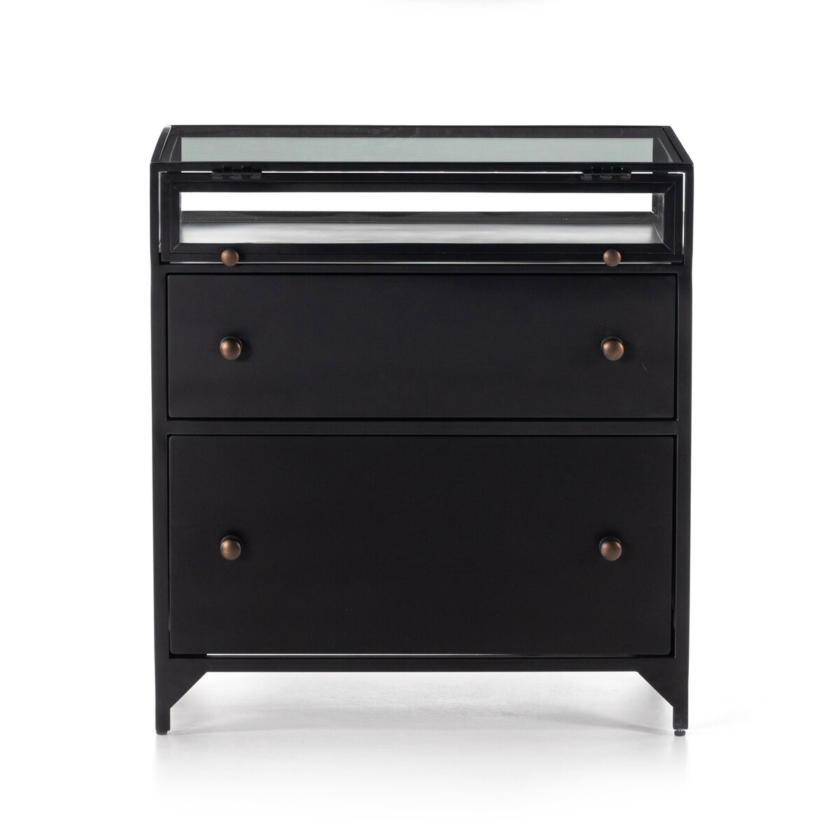 Shadow Box Nightstand Black Four Hands