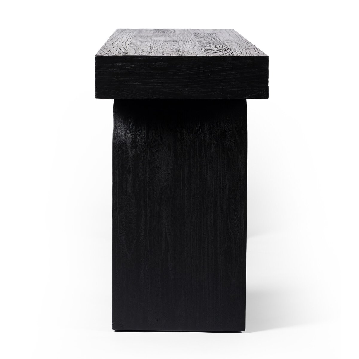 Keane Console Table Reclaimed Black Elm Four Hands