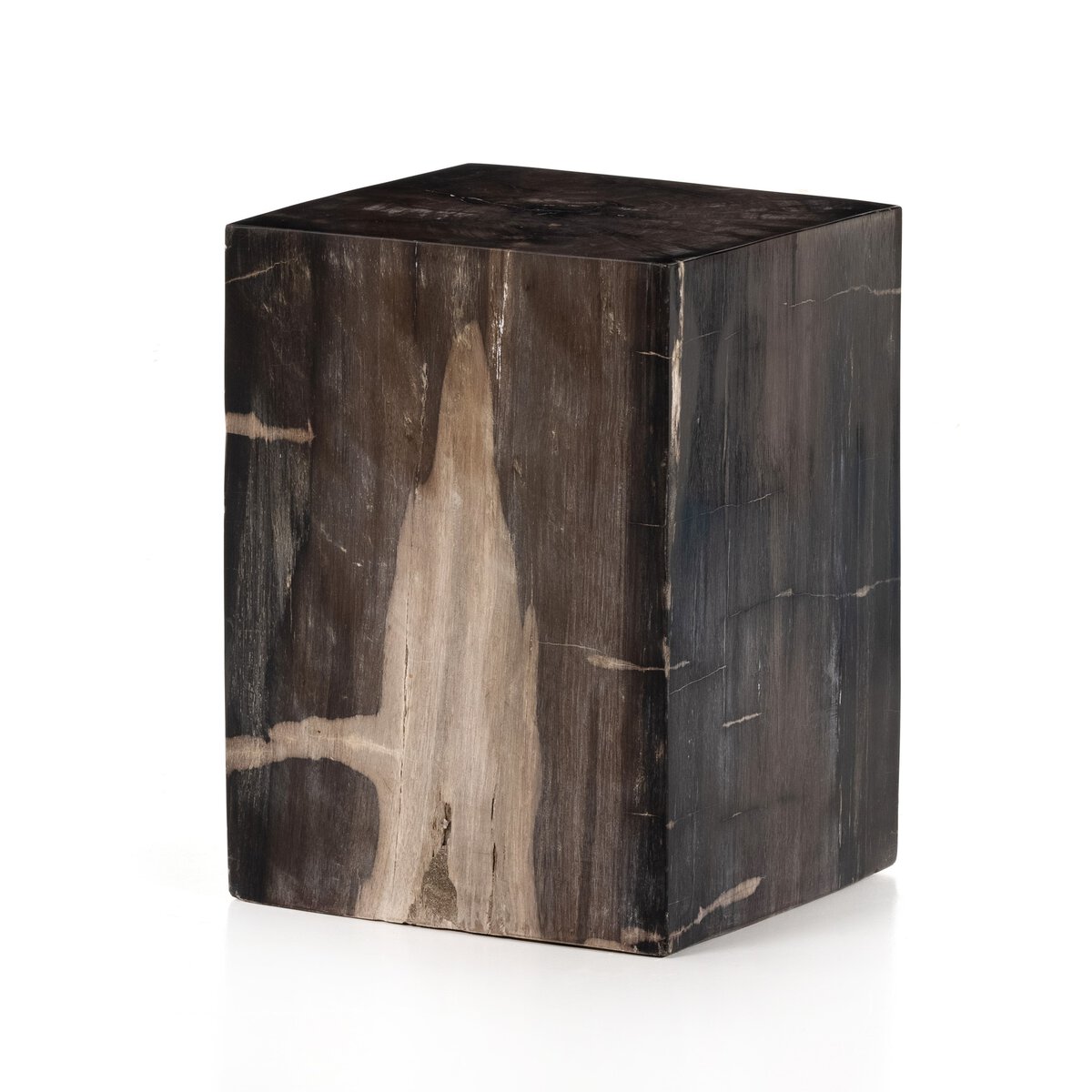 Buck End Table Dark Petrified Wood Four Hands