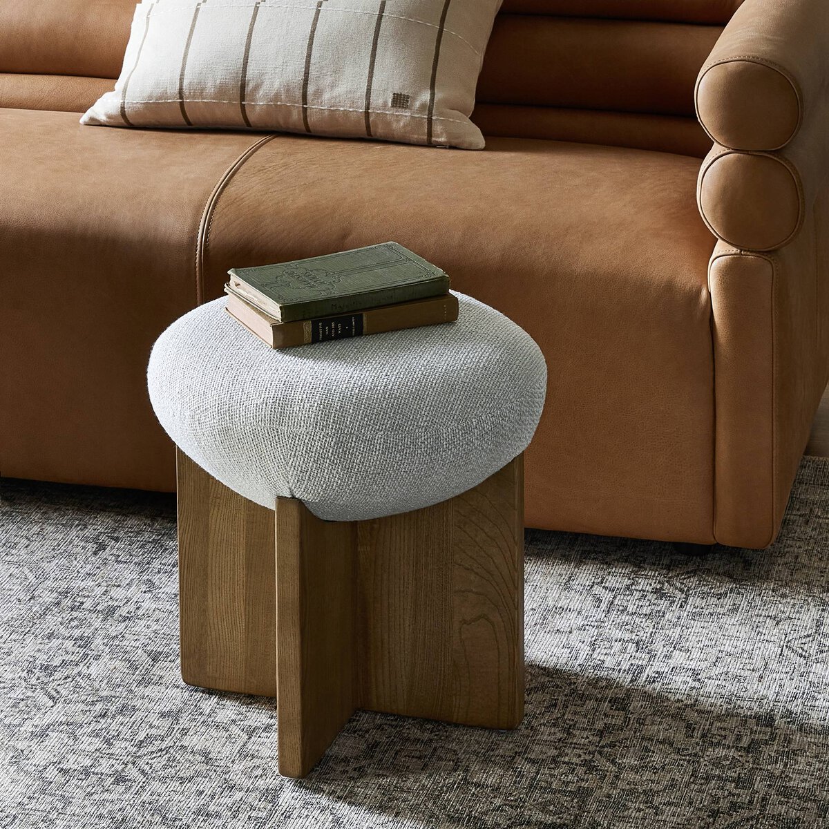 Saville Backless Wood Bar Stools - Set of 2