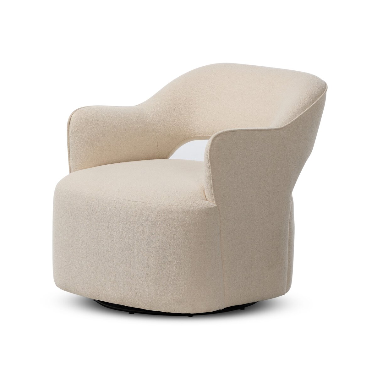 雪のchair Blythe Swivel Chair Crypton Wayfarer Snow Four Hands