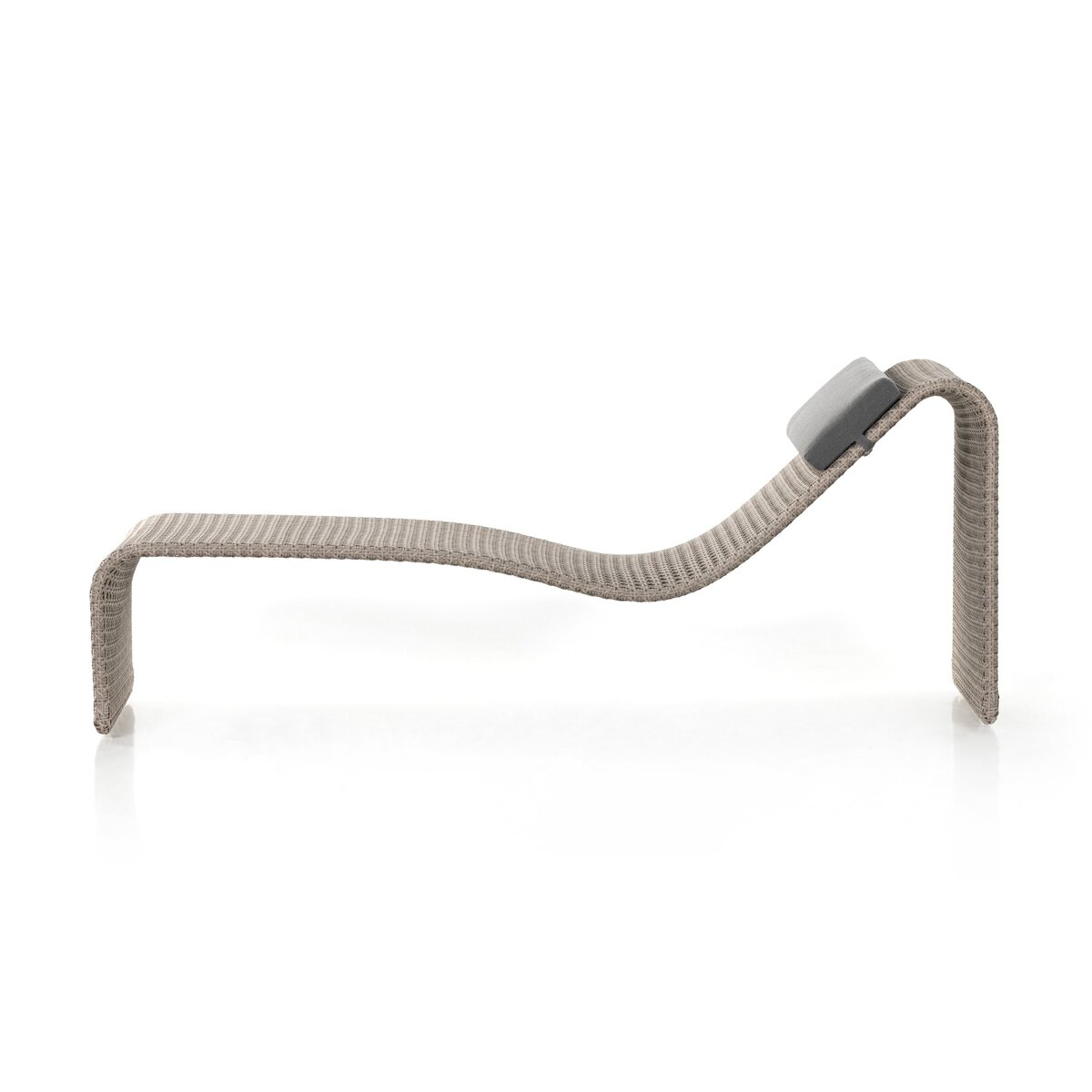 Paige Outdoor Woven Chaise Arashi Graphite Four Hands