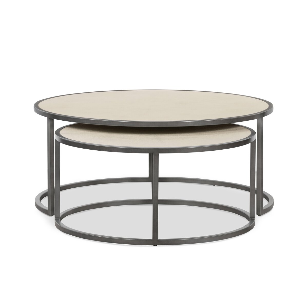 Shagreen Nesting Coffee Table Ivory Shagreen Four Hands