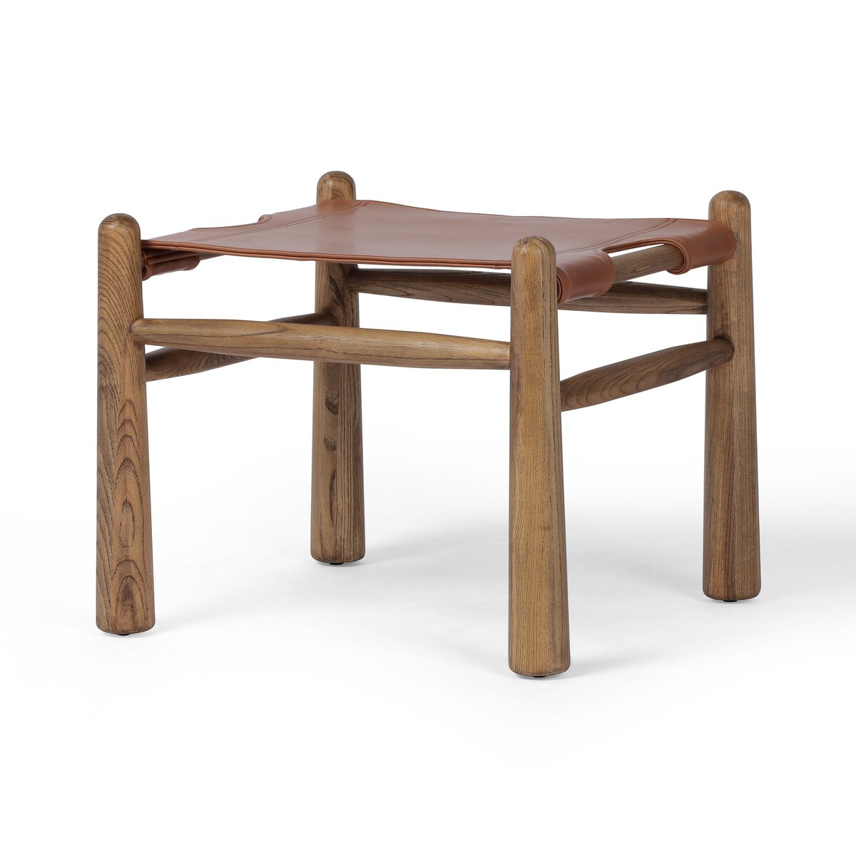 Nino Accent Stool Dakota Tobacco Four Hands