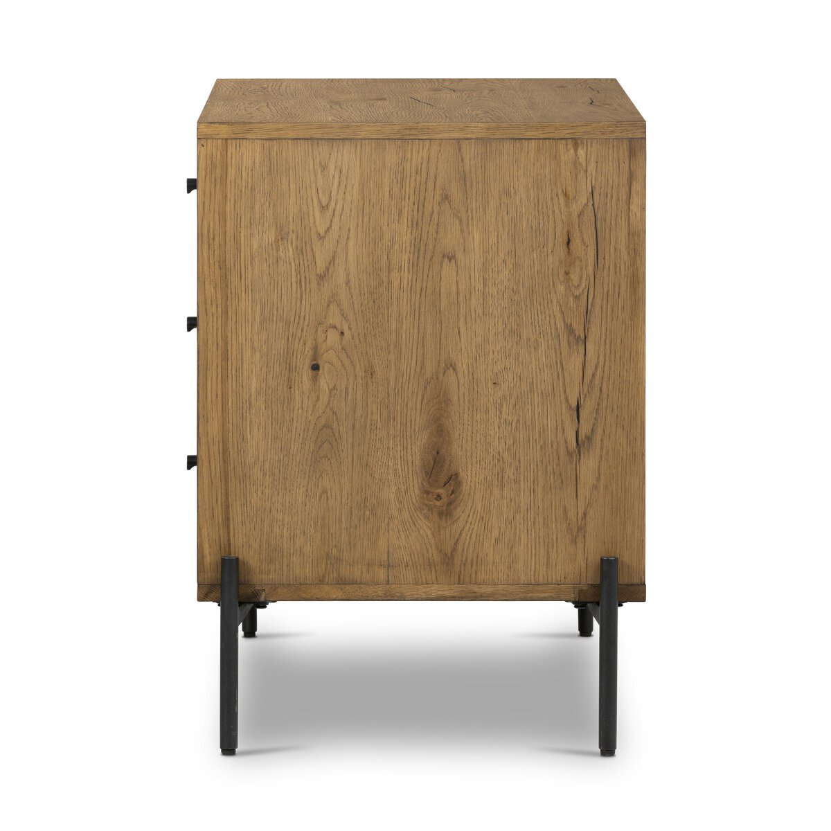 Eaton Large Nightstand Amber Oak Resin Four Hands