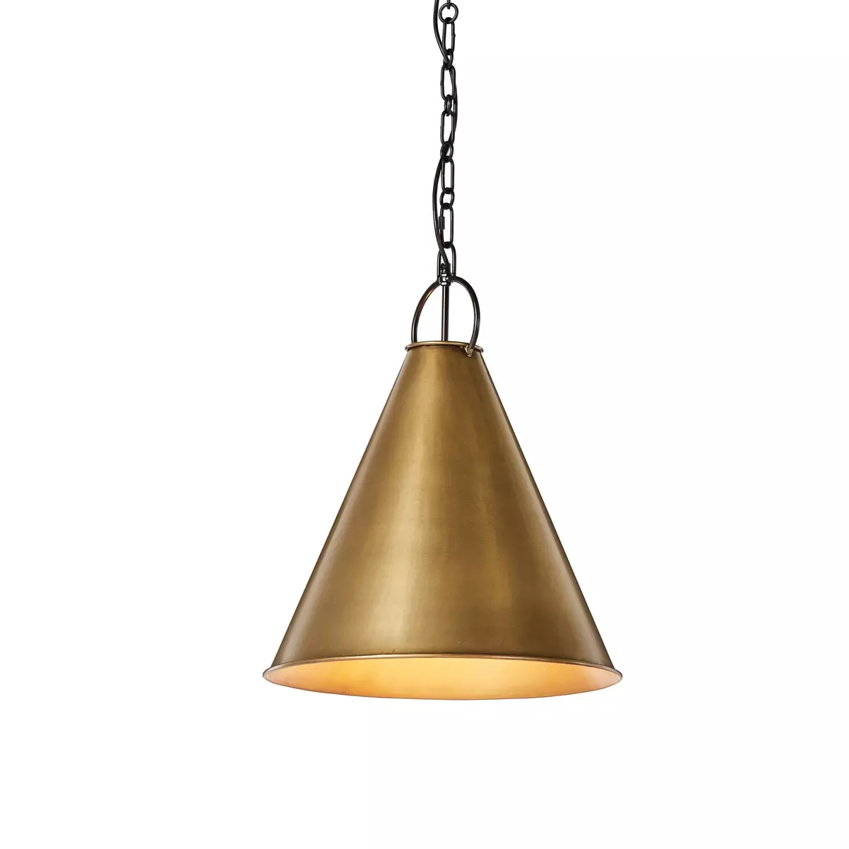 Cone Pendant Weathered Brass Four Hands