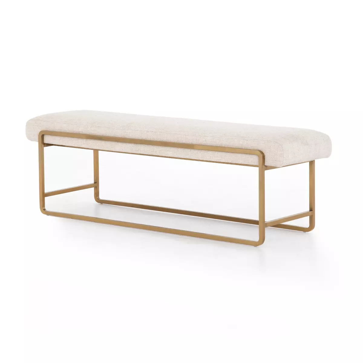 Sled Bench Thames Cream Four Hands