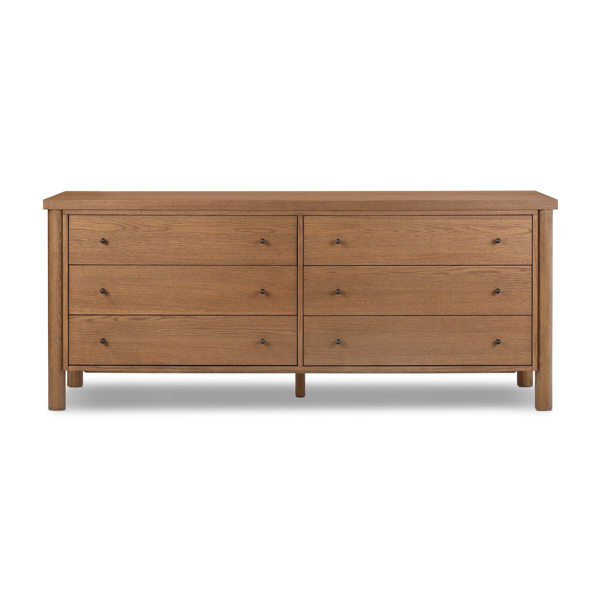 Roark 6 Drawer Dresser Amber Oak Veneer Four Hands