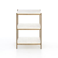 Felix Nightstand Polished White Marble Four Hands