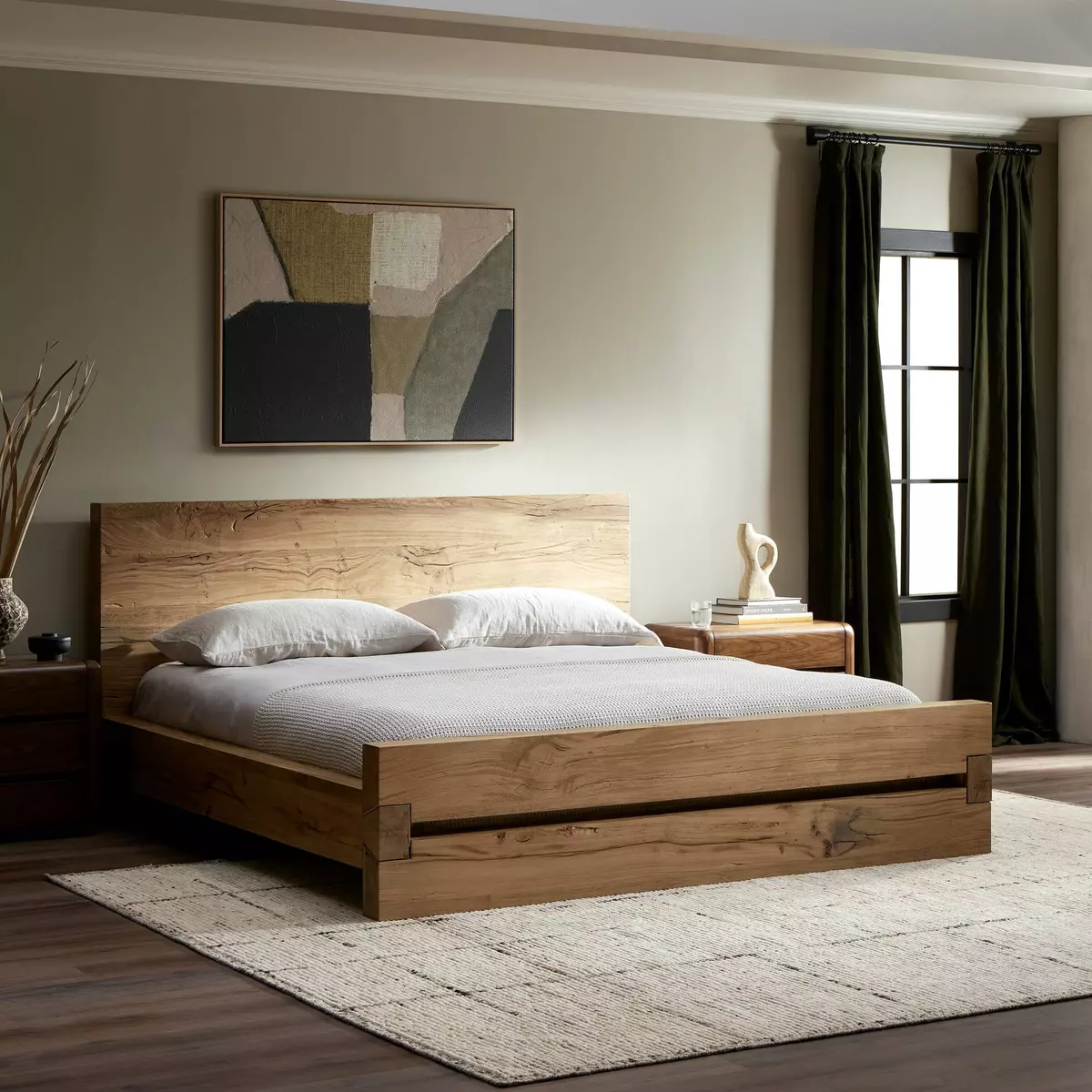 Lia Bed Natural Reclaimed French Oak Four Hands