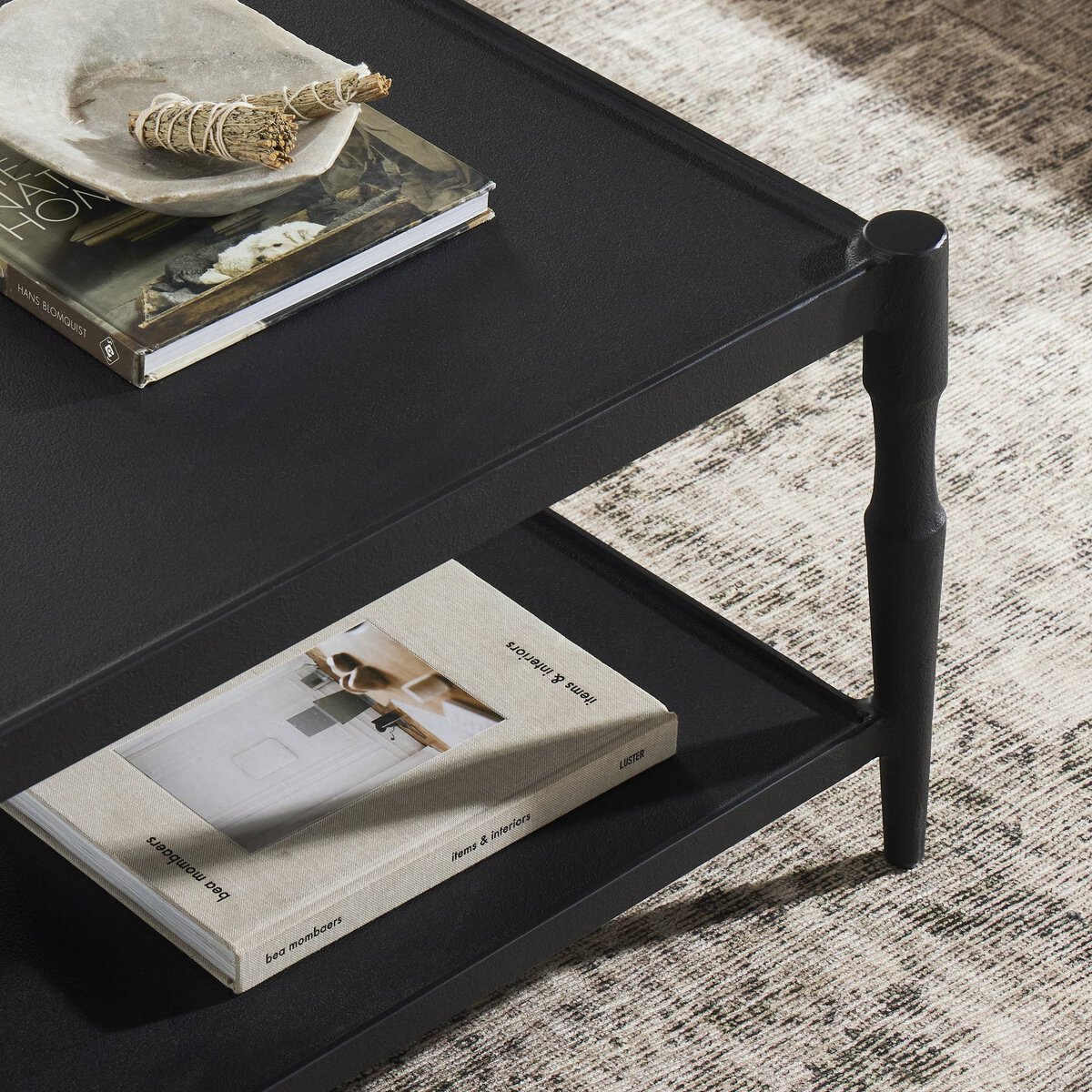 THE CAFE TABLE Black Steel 4pin φ100 Gunmetal Cafe Table with Standard Star Base | CORT Events