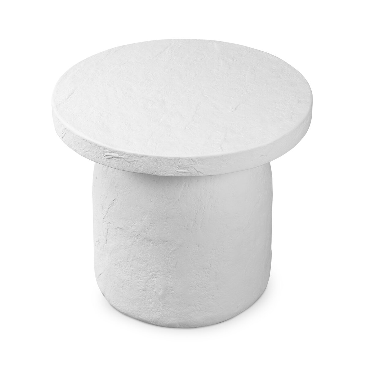 Paz Outdoor End Table Plaster Molded Concrete Four Hands