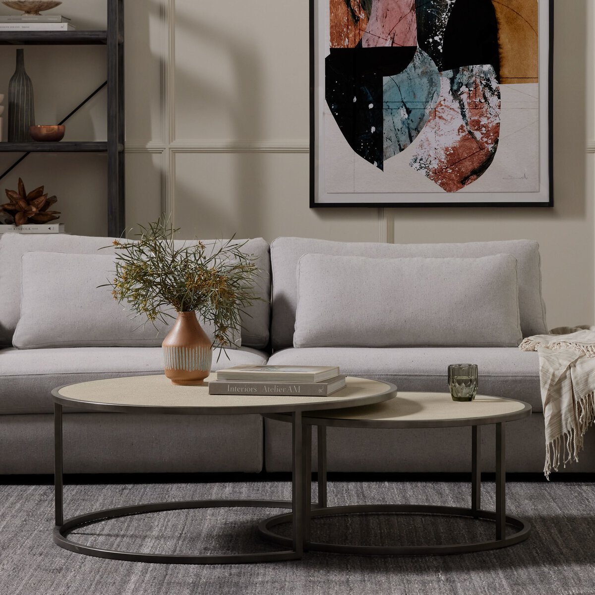 Four hands shagreen coffee table discount