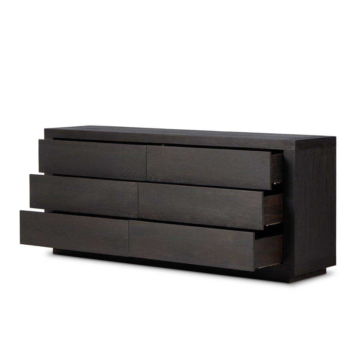 Warby 6 Drawer Dresser Worn Black Veneer Four Hands
