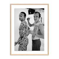 Keith Haring and Bill T. Jones by Getty Vertical Grain 2.5 White Oak Four  Hands